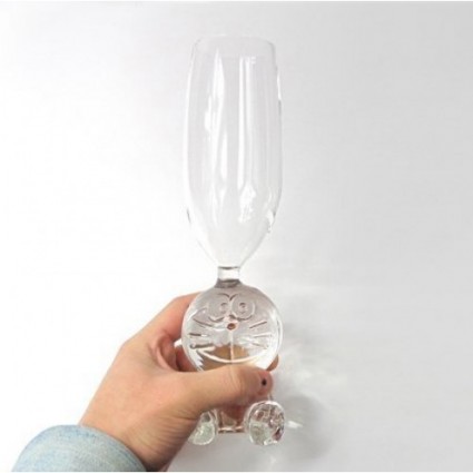 哆啦a夢 水晶玻璃杯 立體公仔造型 杯子